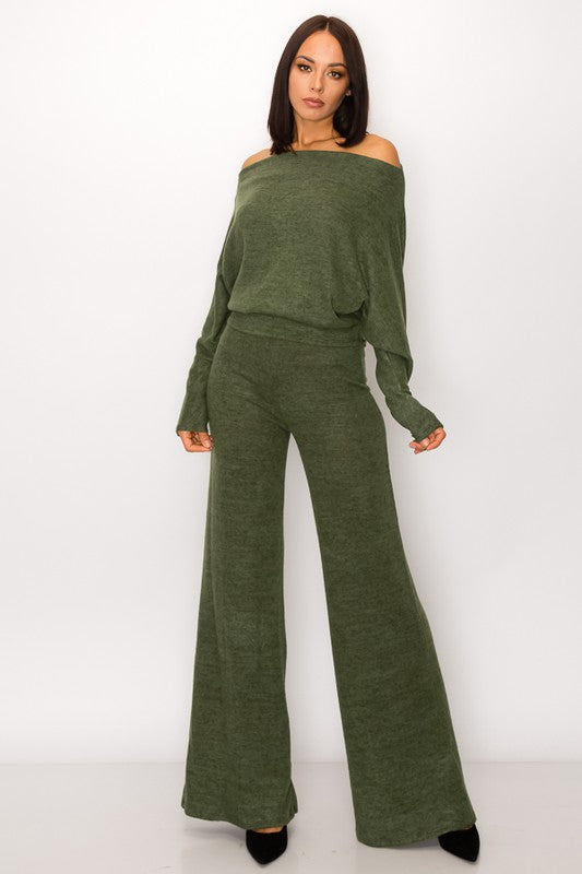 Off The Shoulder Pants Set