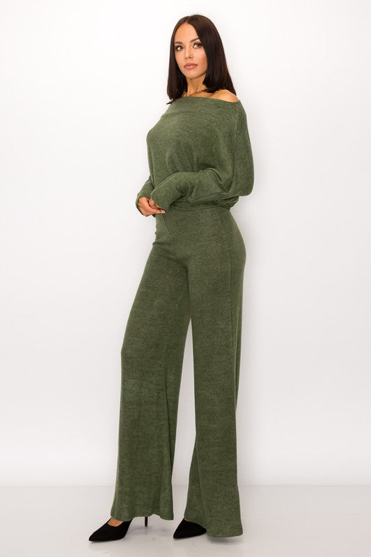 Off The Shoulder Pants Set