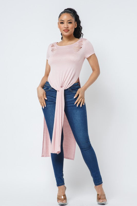 Distress Maxi Top