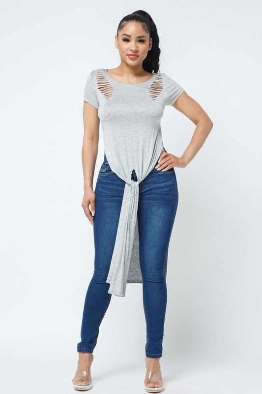 Distress Maxi Top