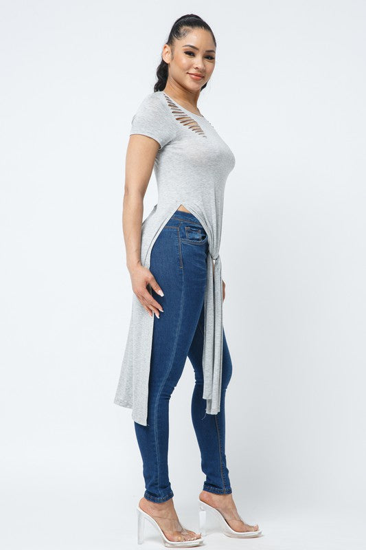 Distress Maxi Top