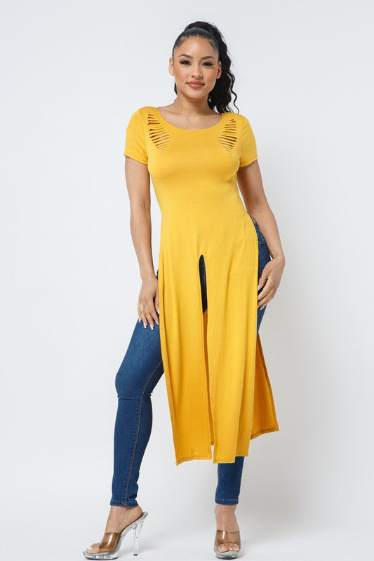 Distress Maxi Top