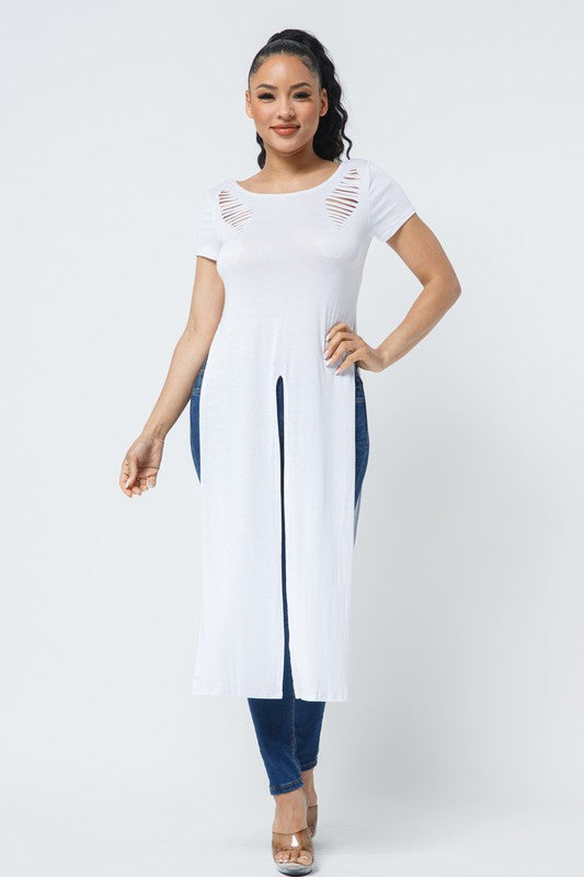 Distress Maxi Top