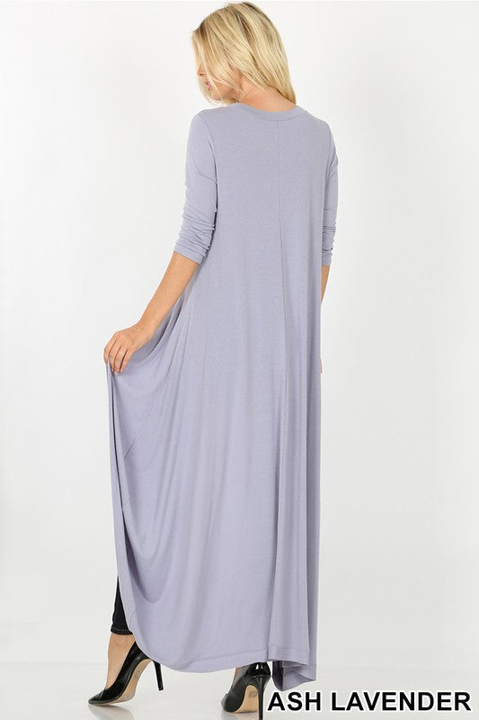 HIGH-LOW LONGLINE 3/4 SLEEVE TOP