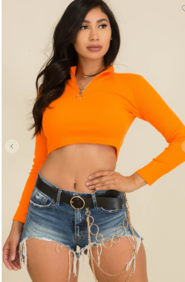 Orange Crop Top