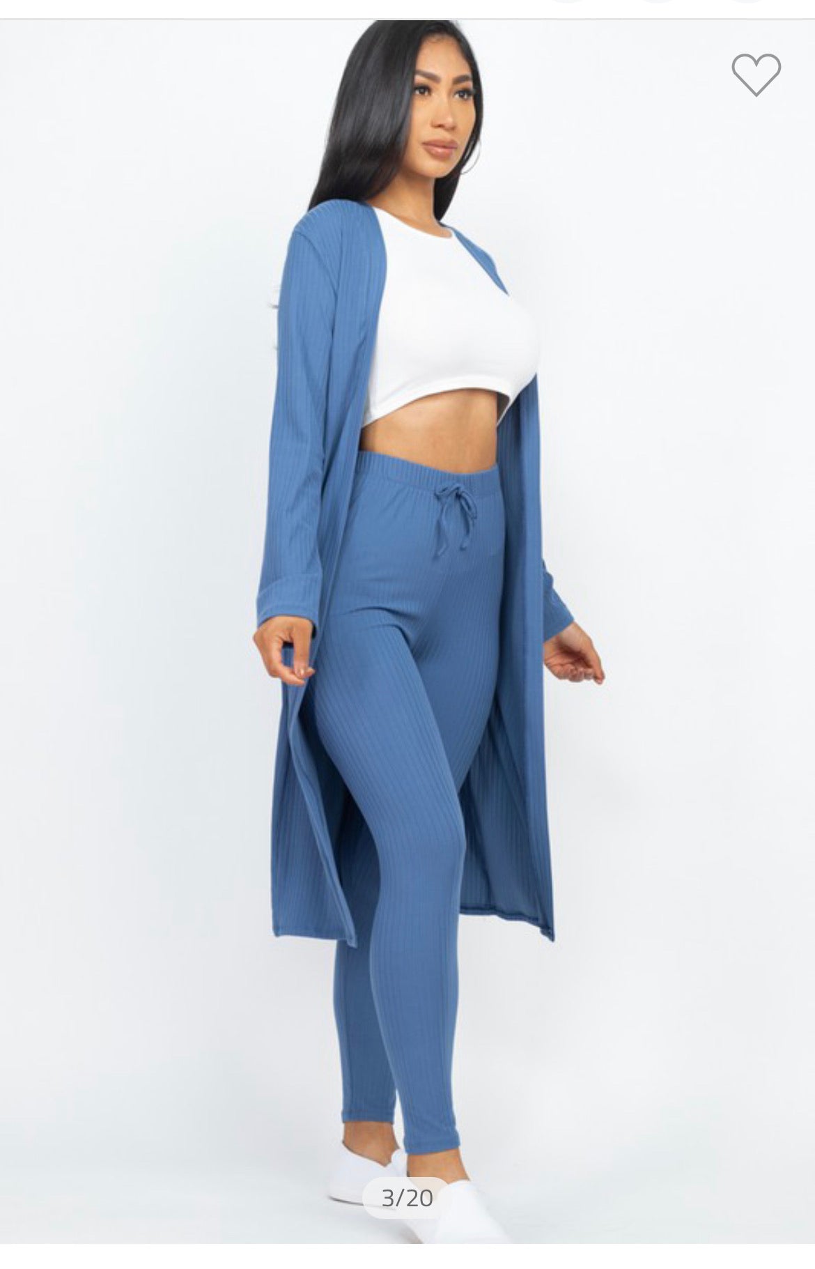 Denim 2 PC Cardigan and Leggings